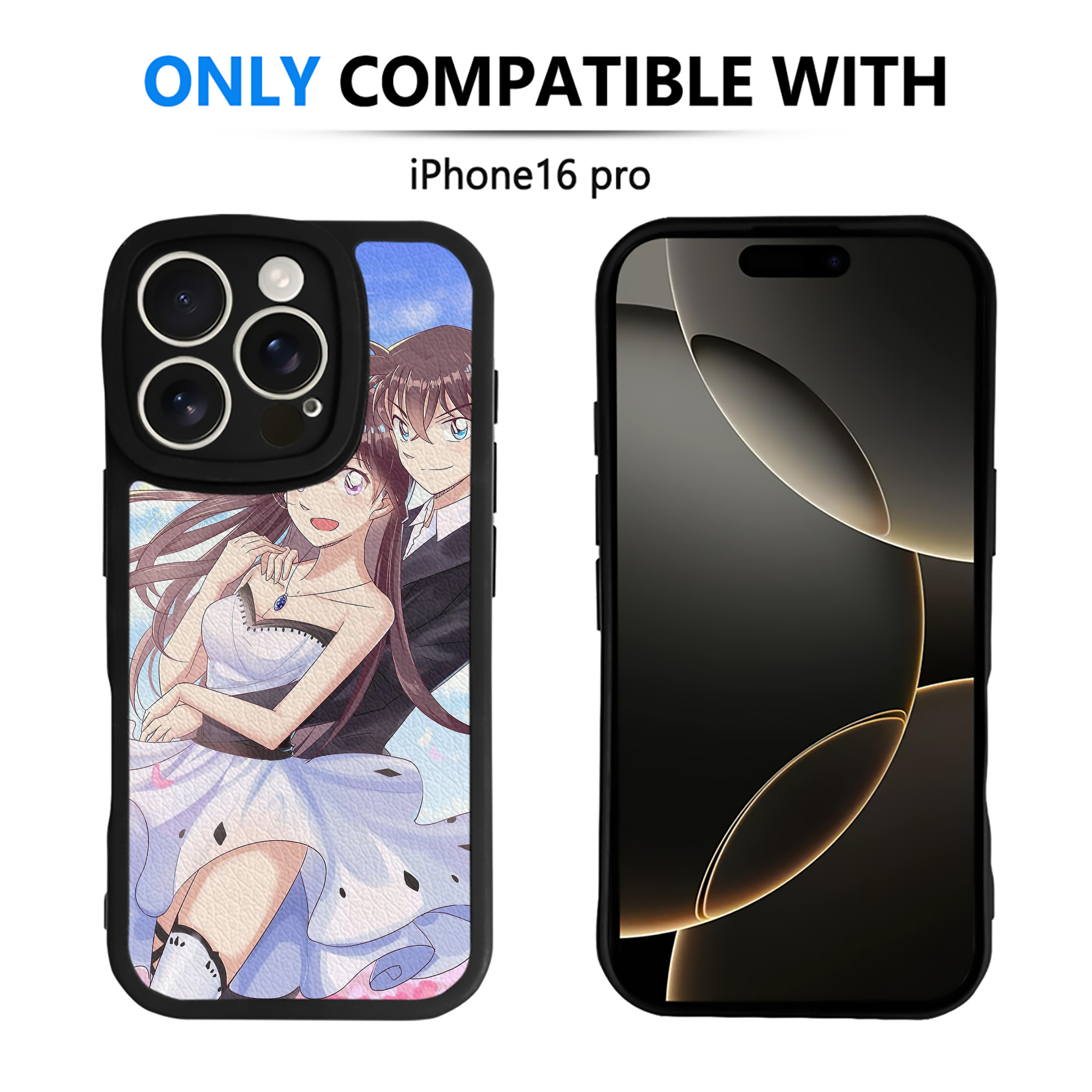 （画像用） 名探偵コナン Detective Conan 【iPhone 16シリーズ対応】シリコンスマホケース（レザー調） 材質：シリコン